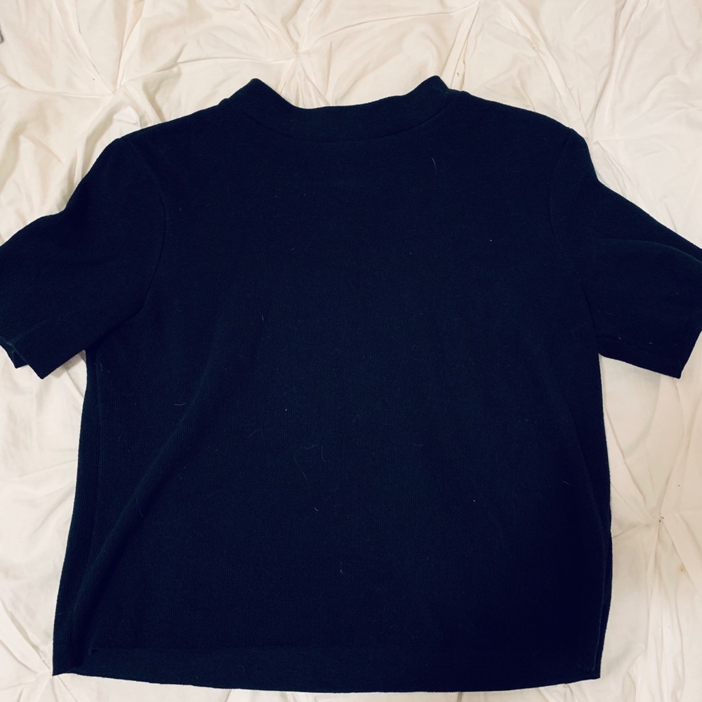 ZARA Italy black crop t-shirt